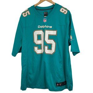 Nike NFL Miami Dolphins On Field Jersey Teal #95 Dion Jordan XL Mens EUC 8040